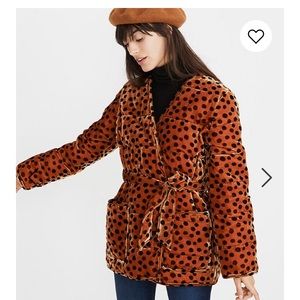 Madewell - velvet quilted wrap jacket